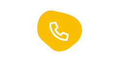Yellow bubble with a white telephone icon.